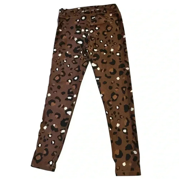 THE UPSIDE Leggings Leopard Print Leggings Striped Side Women's Size M - Picture 2 of 8